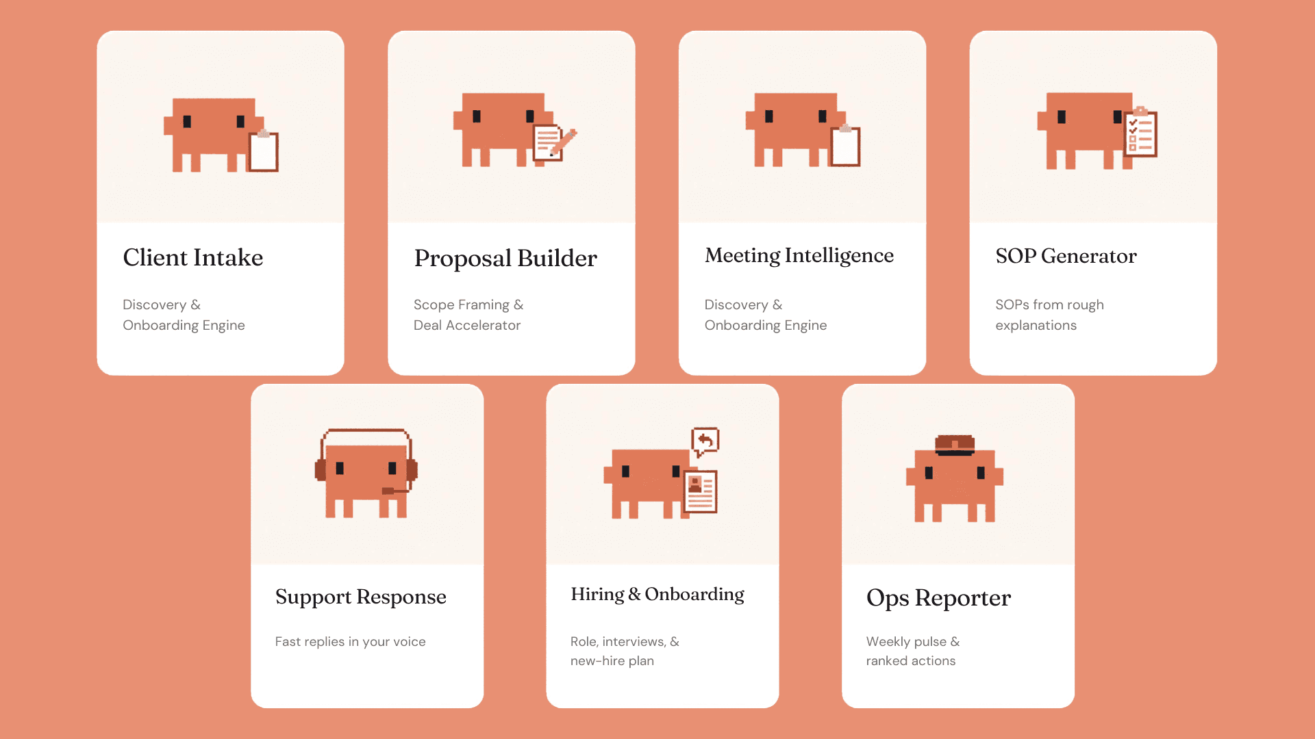 All seven AI operations agents